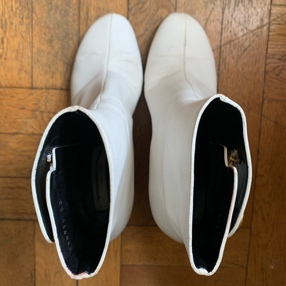 Stella McCartney white tortoise heel boots 38 - Picture 8 of 8